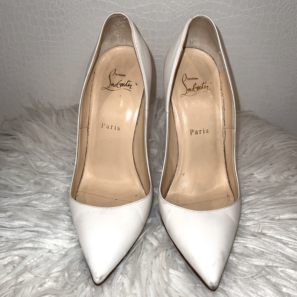 So Kate 120 inch White leather Christian Louboutin Pump